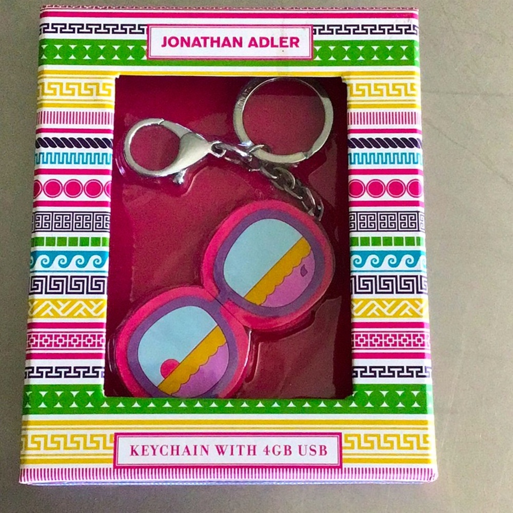 Jonathan Adler keychain with 4 GB USB. NEW IN BOX.